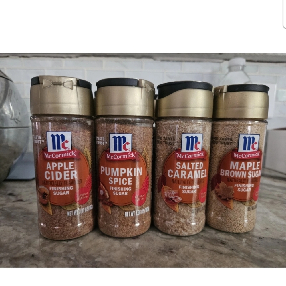 McCormick Limited Edition Finishing Sugar lot All 4 flavors included new fall